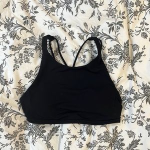 lululemon | black high neck sports bra | size 6